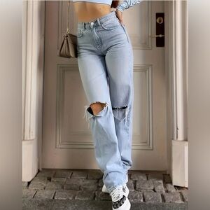 SHEIN distressed Mom Jeans size L